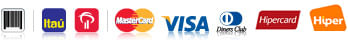 Boleto, Itaú, Bradesco, MasterCard, Visa, Dinners, Hippercard ou Hipper Boleto, Itaú, Bradesco, MasterCard, Visa, Dinners, Hippercard ou Hipper