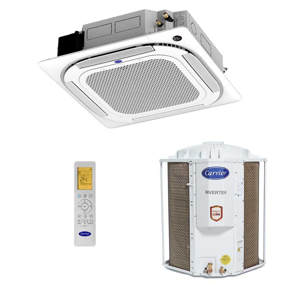 Ar Condicionado Split Cassete Carrier Inverter Connect Wi-Fi 36.000 BTU ...